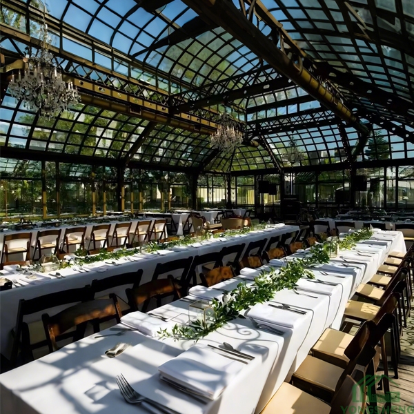 Large Glass Greenhouse for Wedding